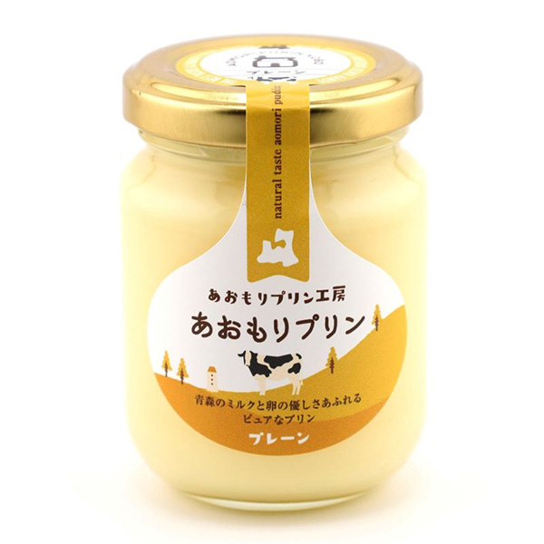 あおもりプリン工房 あおもりプリン(プレーン・りんご6本セット) 90g×6【おいしいお取り寄せ】　商品画像1