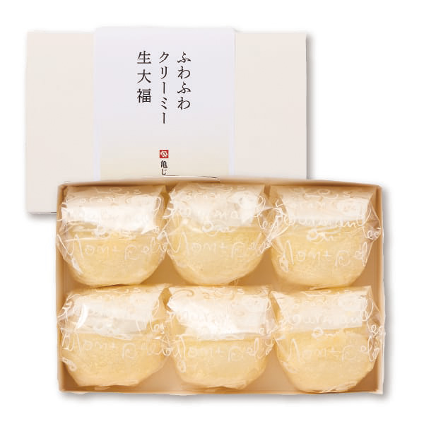 茨城県 亀印製菓 ふわふわクリーミー生大福プレーン ６個入り【お届け期間：4月25日〜6月15日】【KN】　商品画像1