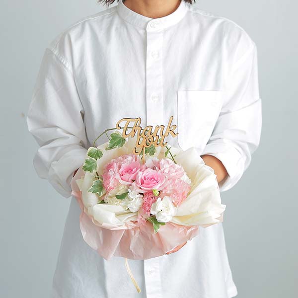 アレンジ「フラワーホイップ」（ピンク・サンキュー）【花】【年間ギフト】　商品画像2