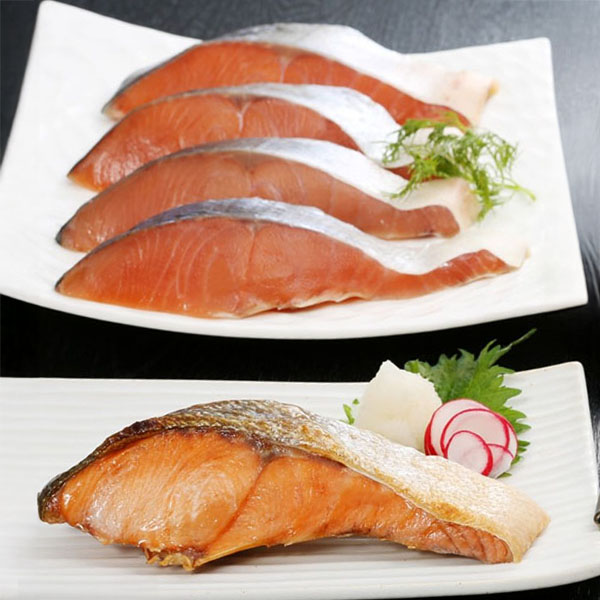 三協水産 北海道日高沖 秋鮭切身 70g×8【おいしいお取り寄せ】　商品画像1