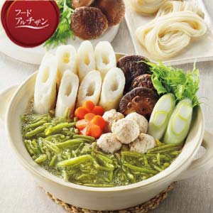 砂丘温泉ゆめろん 秋田県三種町森岳じゅんさい鍋セット【夏の贈りもの・お中元】