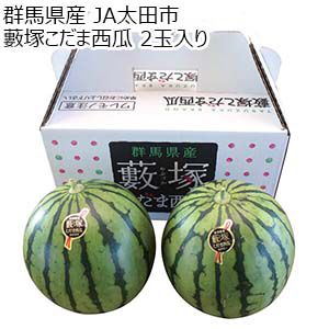 群馬県産 JA太田市 藪塚こだま西瓜 2玉入り【お届け期間：5月27日〜6月29日】【KN】