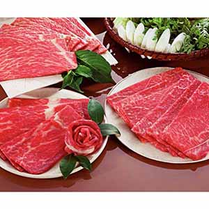 ブランド牛すき焼き用3種食べ比べ(三重県産松阪牛モモ・兵庫県産神戸ビーフモモ・近江牛モモ)各100g 計300g (L3955)【サクワ】【直送】