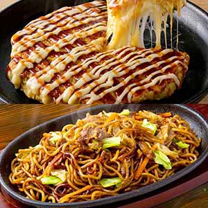 築地銀だこ もちチーズお好み焼・焼そばセット(L6508)【サクワ】【直送】