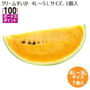 千葉県産 クリームすいか 4L〜5Lサイズ1個入り【お届け期間:5/30(金)〜7/12(土)】【MK】