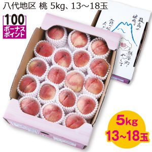 山梨県産 八代地区 桃 5kg13〜18玉【お届け期間:7/15(火)〜8/10(日)】【MK】