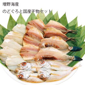 山口県 増野海産 のどぐろと国産干物セット のどぐろ一夜干し2枚・かわはぎ一夜干し2枚・かれい一夜干し5枚・あじ一夜干し5枚×各1パック【お届け期間:6月11日〜8月25日】【NN】