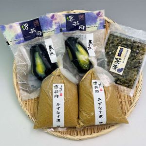 大阪堺共同漬物株式会社みずなす工房 みずなす漬三昧ぬか漬1個×2、本水1個×2、みずなす茶漬90g×1【夏の贈りもの・お中元】【NN】