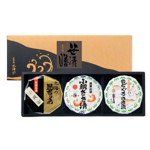 若狭小浜丸海 笹漬膳3ヶ入(小鯛ささ漬・小鯛昆布〆・のどぐろささ漬)【CB】