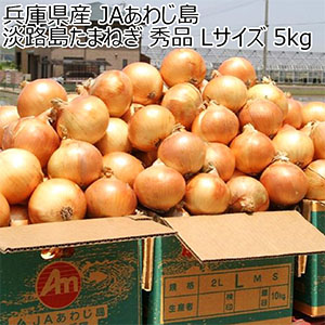 兵庫県産 JAあわじ島 淡路島たまねぎ 秀品 Lサイズ 5kg 名産品 【お届け期間：6月1日〜10月31日】【旬の味覚便】【NN】