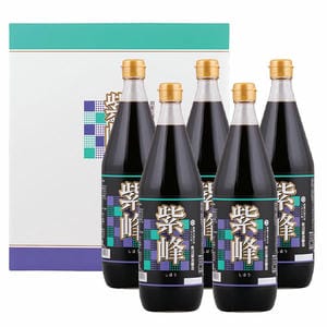 茨城県 柴沼醤油醸造 紫峰 1L×5本 化粧箱入 紫峰1000ml×5本「お届け期間6/11-8/25」【夏の贈りもの・お中元】【KN】