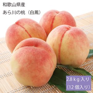 和歌山県産 あら川の桃(白鳳)2.8kg入り(12個入り)(お届け期間:7月1日〜7月20日)【NN】