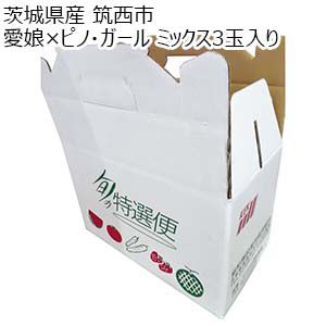 茨城県産 筑西市 愛娘×ピノ・ガール ミックス3玉入りMサイズ(ピノガール2玉・愛娘1玉)【お届け期間：5月12日〜6月30日】【KN】