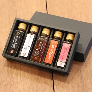 新潟県 能水商店 新潟県産魚醤5本セット 最後の一滴premium100mL1本、最後の一滴100mL1本、甘えび醤油100mL 1本、のどぐろ醤油100mL 1本 他【夏の贈りもの・お中元】【KN】
