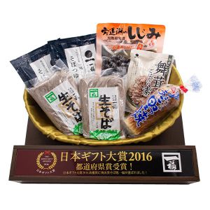 島根一福一福 出雲そばと舞茸ご飯の素、しじみ、野焼き詰合せなまそば240g×2、そばつゆ150g×2、国産舞茸ご飯の素200g、野焼き1本、しじみ100g【夏の贈りもの・お中元】【NN】