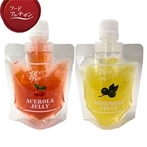 アセローラフレッシュ アセローラ飲むゼリー6個＆シークヮーサー飲むゼリー2個セット 130g【フードアルチザン】